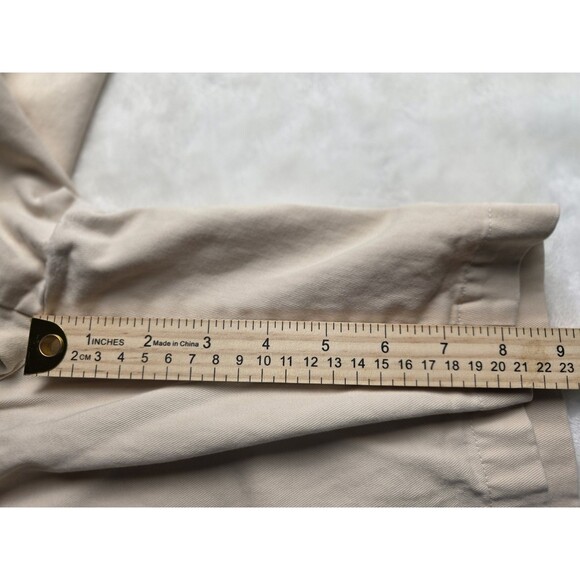 Polo Ralph Lauren Chino Flat Front Cotton Men's 33 Shorts khaki (bleach stain) - Picture 5 of 9